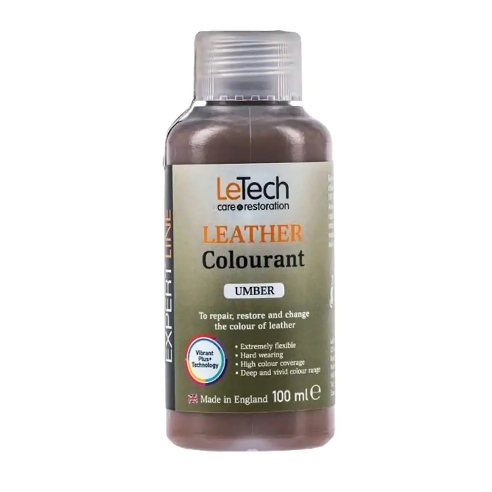 Фарба поліуретанова на водній основі для шкіри LeTech Leather Colourant Expert Line Umber 200мл