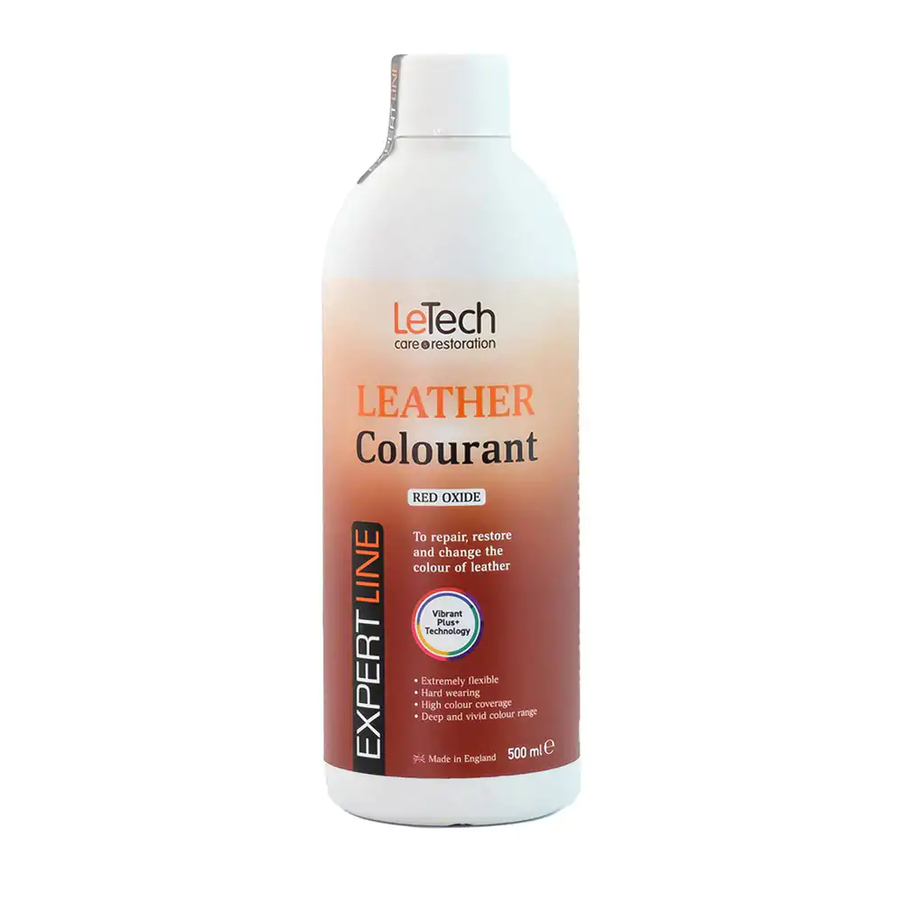 Фарба поліуретанова на водній основі для шкіри LeTech Leather Colourant Expert Line Red Oxide 500мл