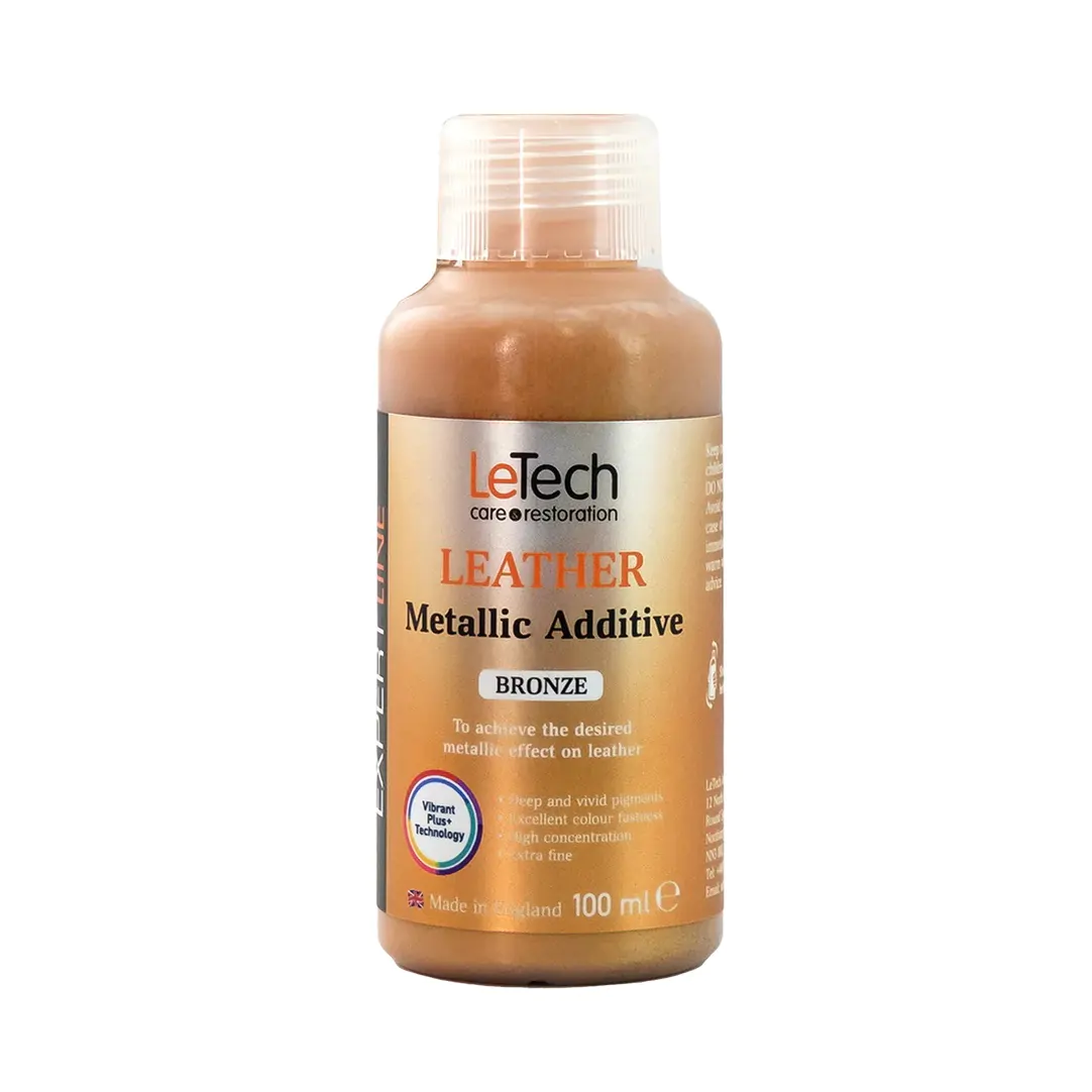 Фарба для шкіри авто LeTech Leather Metallic Additive Bronze (Бронза) 100мл