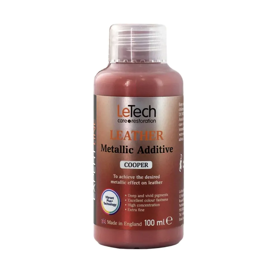 Фарба для шкіри авто LeTech Leather Metallic Additive Cooper (Мідь) 100мл