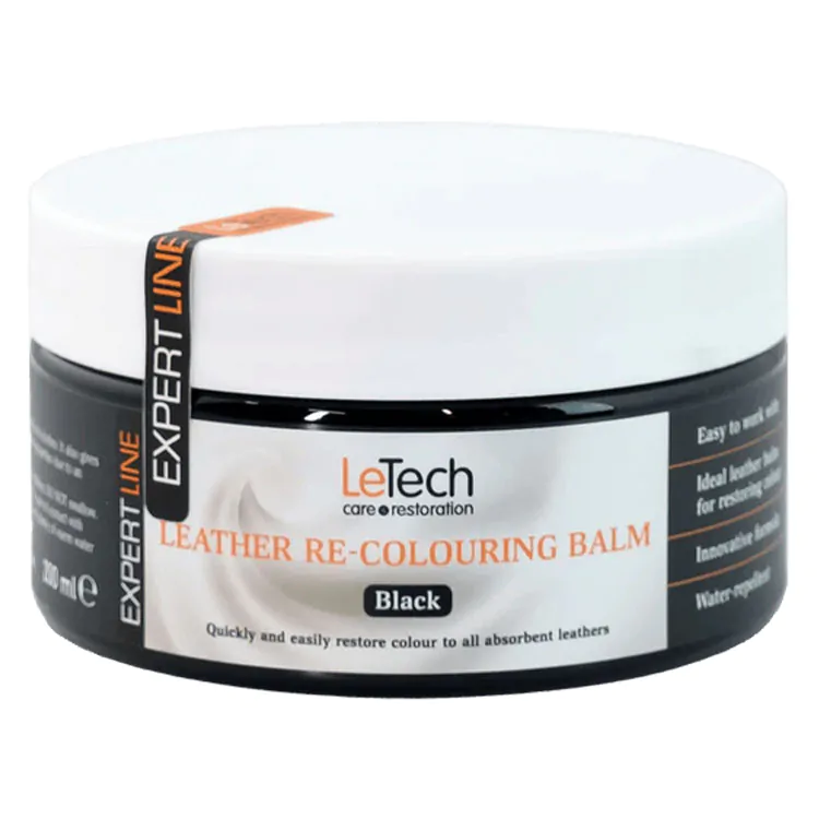 Бальзам для відновлення кольору чорної шкіри авто LeTech Leather Re-Colouring Balm Black 200мл (RCBB200-LT)