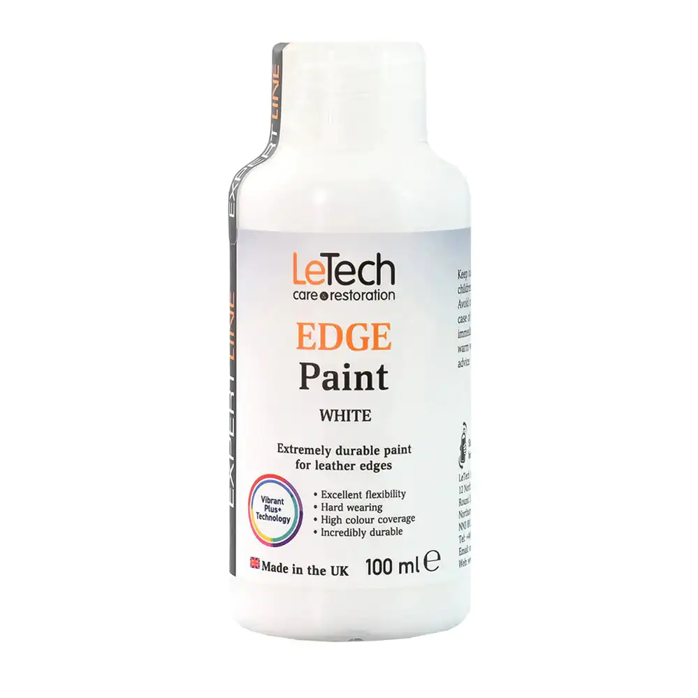 Фарба для урізу шкіри LeTech Leather Edge Paint White 100мл