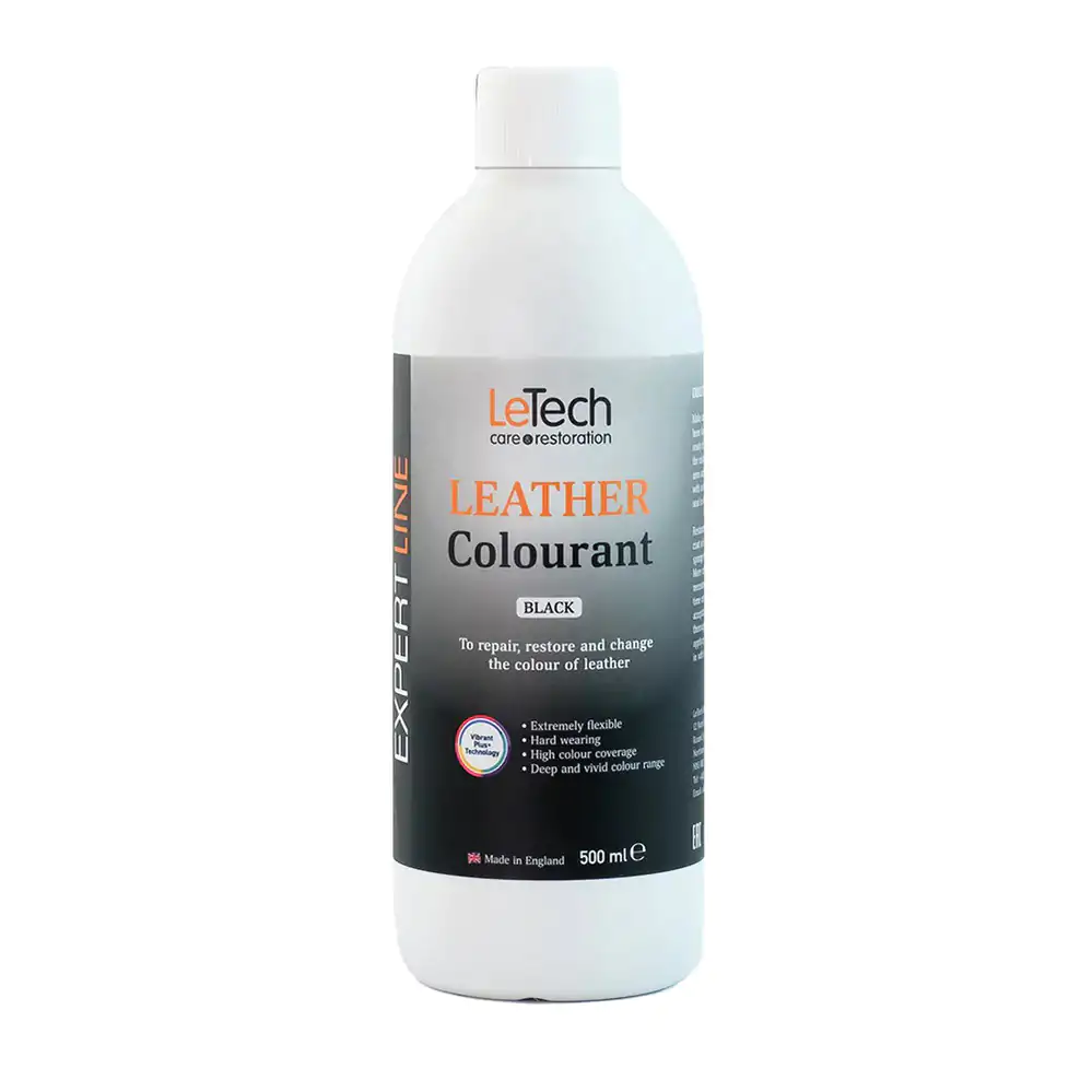 Фарба поліуретанова на водній основі для шкіри LeTech Leather Colourant Expert Line Black 500мл