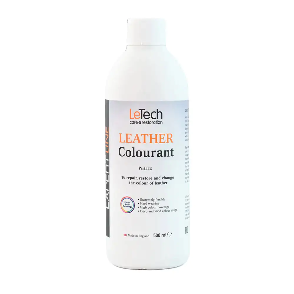 Фарба поліуретанова на водній основі для шкіри LeTech Leather Colourant Expert Line White 500мл