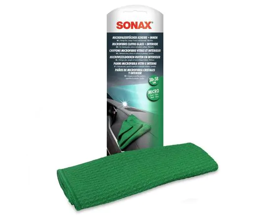 Вафельний рушник для скла SONAX MicrofaserTuch Scheibe+Innen 38х38 см (498400)