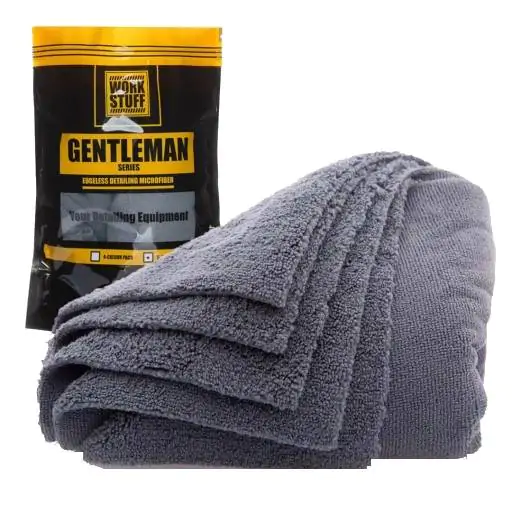 Набір мікрофібрових рушників Work Stuff Gentleman Basic Grey 40х40 см, 5шт, 350 gsm (WS062)