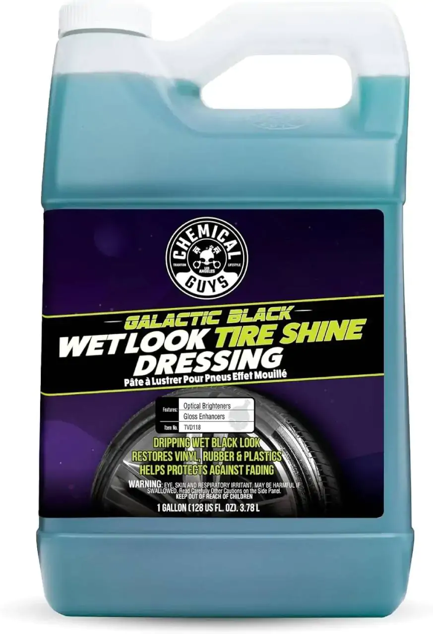 Захисний засіб для гуми блискучий Chemical Guys Galactic Black Wet Look Tire Shine Dressing 3785мл (TVD118)