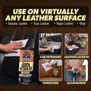 Серветки для догляду за шкірою в тубусі Chemical Guys Leather Quick Detailer 30шт (PMW_CSPI216_30)