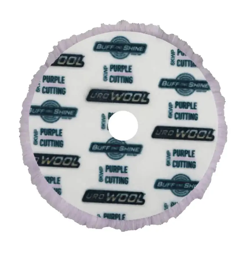 Хутряний круг для однокрокового полірування Buff and Shine Uro-Wool Purple Wool Pad 150мм (6KWP)