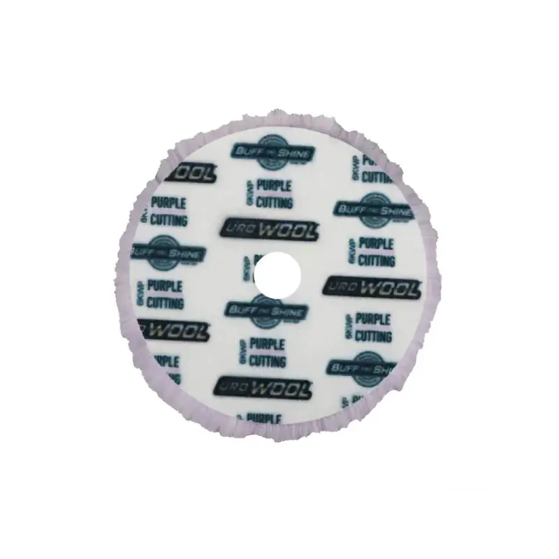 Хутряний круг для однокрокового полірування Buff and Shine Uro-Wool Purple Wool Pad 75мм (3KWP)
