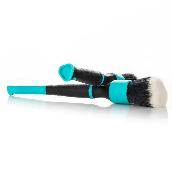 Набір пензлів з синтетичного ворсу Detail Factory TriGrip Synthetic Bristles Brush Set (Бірюзовий/Чорний) (DEF-1088)