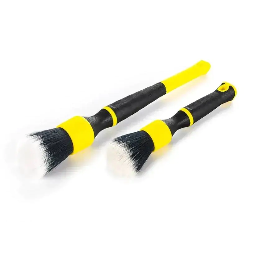 Набір пензлів з синтетичного ворсу Detail Factory TriGrip Ultra-Soft (Жовтий/Чорний) (DEF-1140)