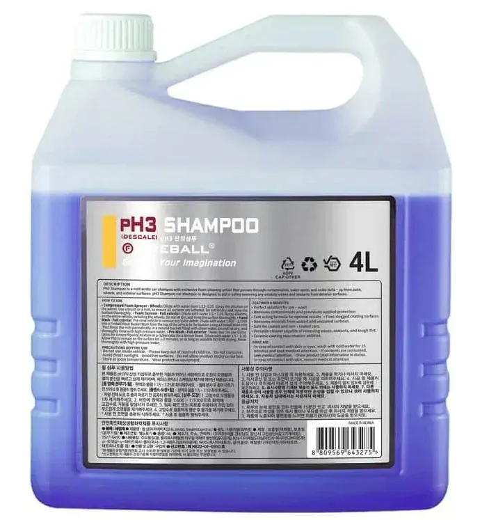 Кислотний автошампунь FIREBALL PH3 Shampoo 4л