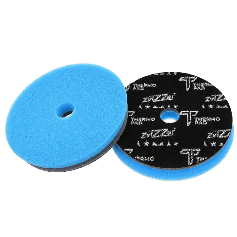 Полірувальний круг з екстратвердого поролону ZviZZer Thermo Allrounder Pad Pre Cut, Blue Ø150 mm