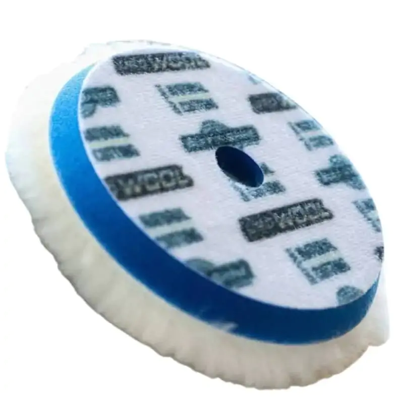 Ріжучий хутряний круг на підкладці Buff and Shine Uro-Wool Heavy Cutting Pad Blueberry Foam 150мм (6KFWH)