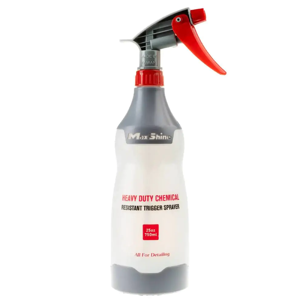 Ручний розпилювач для роботи з лужними та кислотними засобами MaxShine Heavy Duty Chemical Resistant Trigger Sprayer Gray 750мл (RTS750-G)