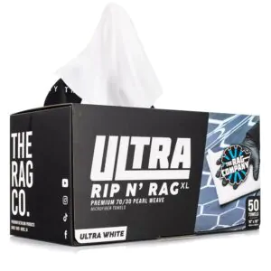 Полотенце микрофибровое The Rag Company Rip N Rag Ultra XL RC білий 40х40см, 1шт (TRC-1240_1)
