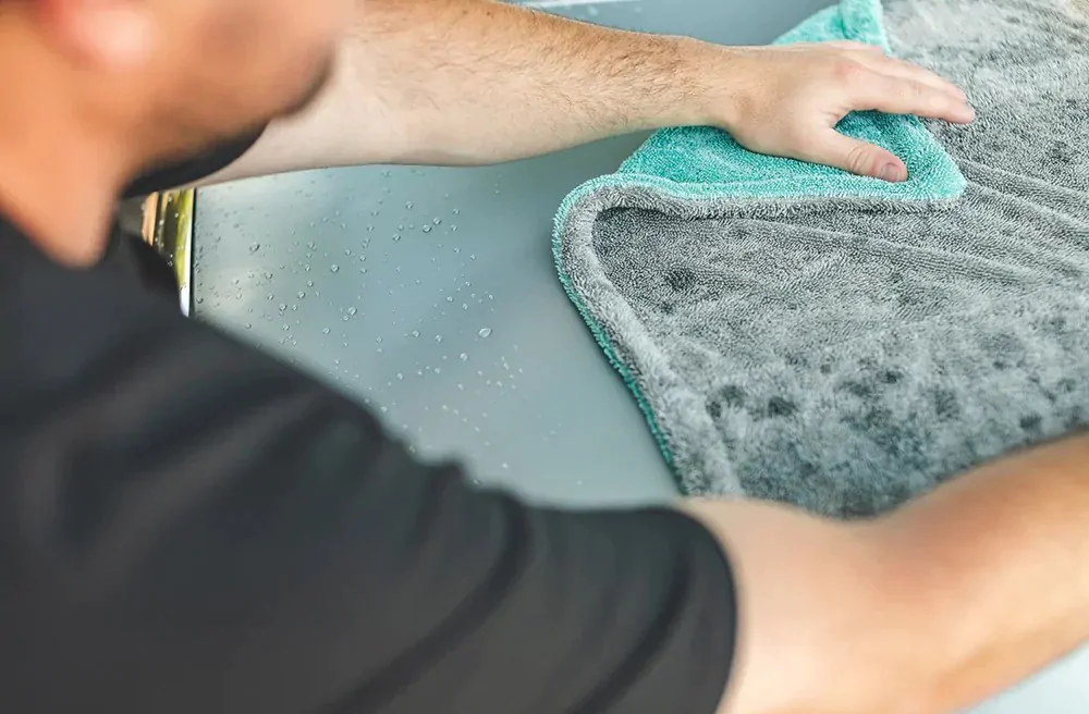 Рушник мікрофібровий для сушки авто The Rag Company The Liquid8r Бірюзовий 50см*60см