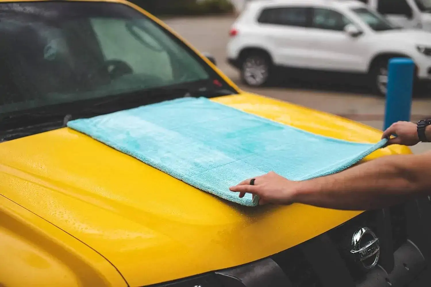 Рушник мікрофібровий для сушки авто The Rag Company The Liquid8r Бірюзовий 64см*90см (213623)